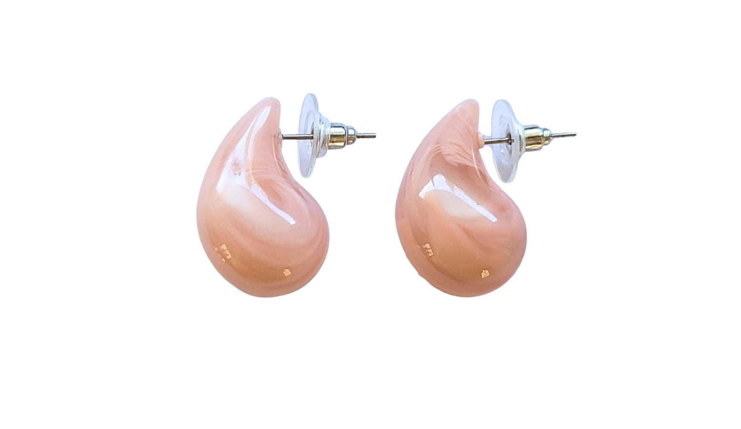 Acryl Drop Mini - Colorful Marbled Acrylic Earrings - Soul PipaEarrings