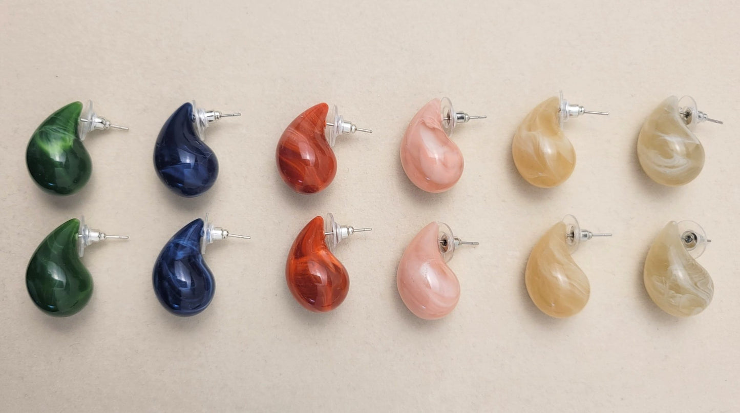 Acryl Drop Mini - Colorful Marbled Acrylic Earrings - Soul PipaEarrings