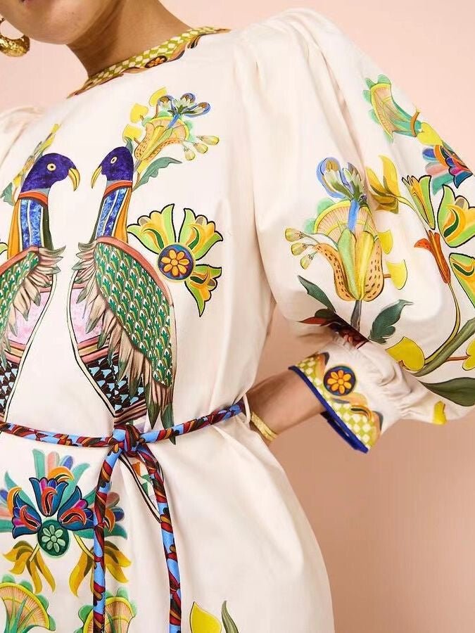 Dress "Blue Peacock" - Soul Pipa Dresses