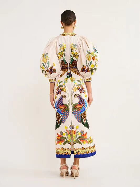 Dress "Blue Peacock" - Soul Pipa Dresses