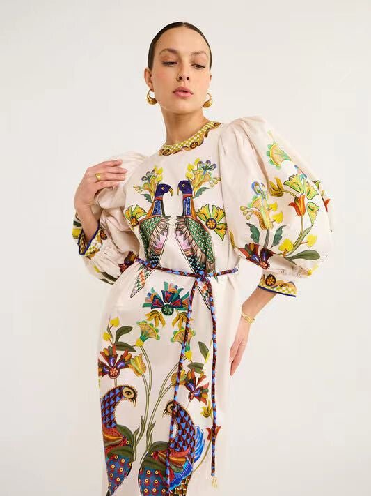 Dress "Blue Peacock" - Soul Pipa Dresses