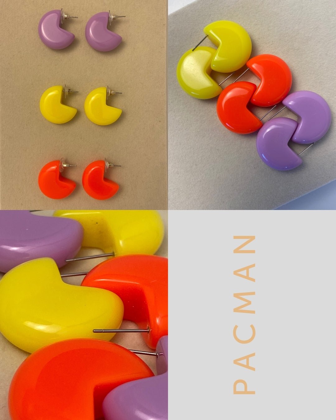 Pacman - Colorful Earrings - Soul PipaEarrings
