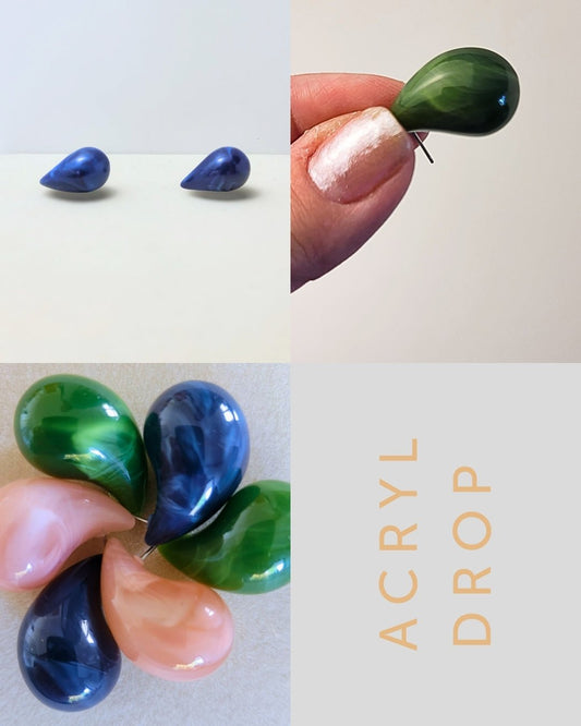 Acryl Drop Mini - Colorful Marbled Acrylic Earrings - Soul PipaEarrings