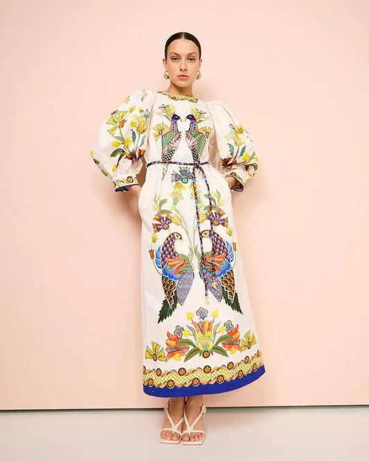 Dress "Blue Peacock" - Soul Pipa Dresses