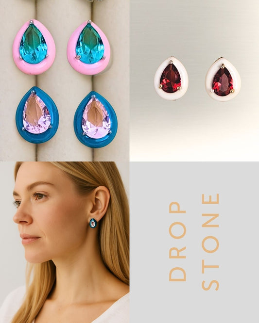 Drop Stone – Delicate Crystal Earrings - Soul PipaEarrings