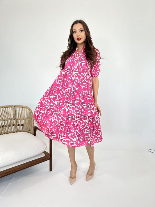 Natal Midi Dress Pink & White - Soul PipaDresses