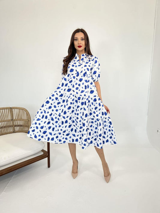 Natal Midi Dress Summer Blue - Soul PipaDresses