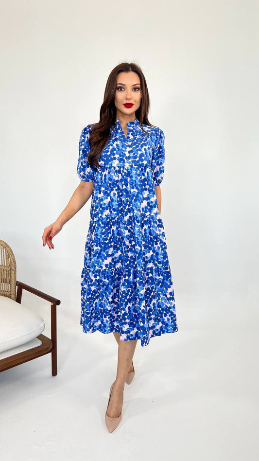 Natal Midi Dress Winter Blue - Soul PipaDresses